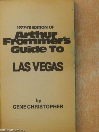 1977-78 Edition of Arthur Frommer's Guide to Las Vegas