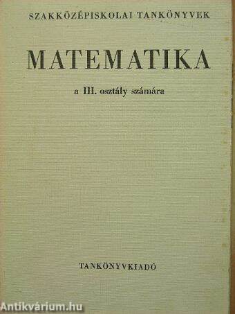 Matematika III.