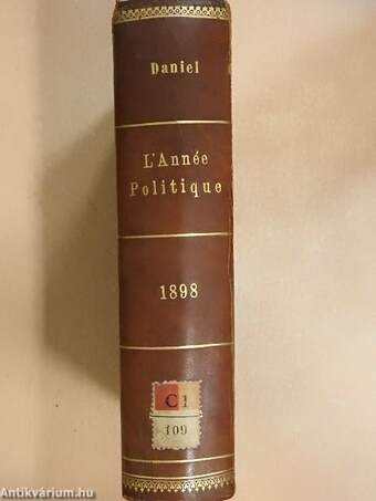 L'année politique 1898