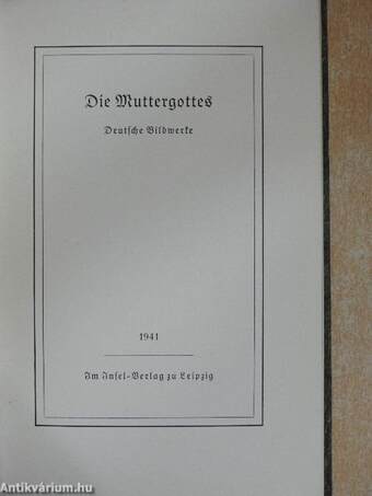 Die Muttergottes (gótbetűs)