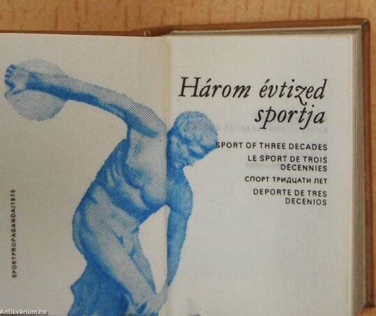 Három évtized sportja (minikönyv) (számozott)