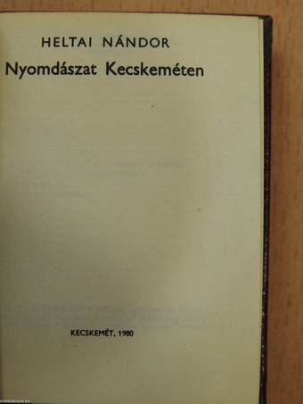 Nyomdászat Kecskeméten (minikönyv) (számozott)