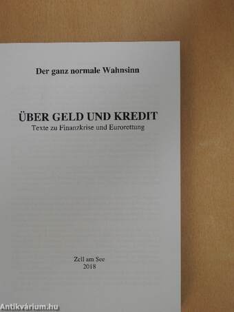 Über Geld Und Kredit