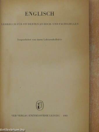 Englisch - Lehrbuch für Studenten an Hoch- und Fachschulen