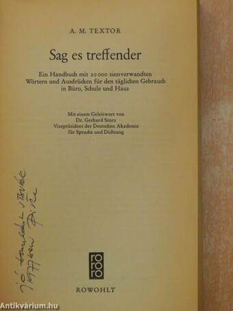 Sag es treffender