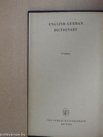 Englisch-Deutsches Wörterbuch/English-German Dictionary