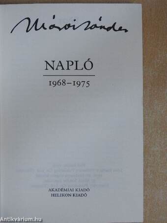 Napló 1968-1975