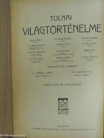 Tolnai Világtörténelme - A legujabb kor története III. (töredék)