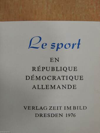 Le sport en République démocratique allemande (minikönyv)