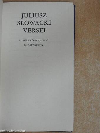 Juliusz Slowacki versei
