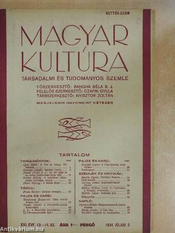 Magyar Kultúra 1934. július 5.
