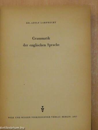 Grammatik der englischen Sprache