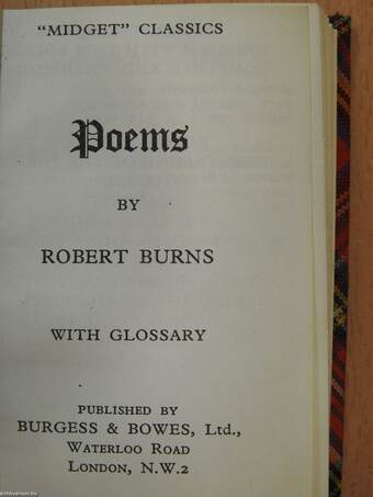 Burns' poems (minikönyv)