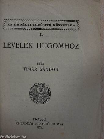 Levelek Hugomhoz