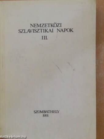 Nemzetközi szlavisztikai napok III.