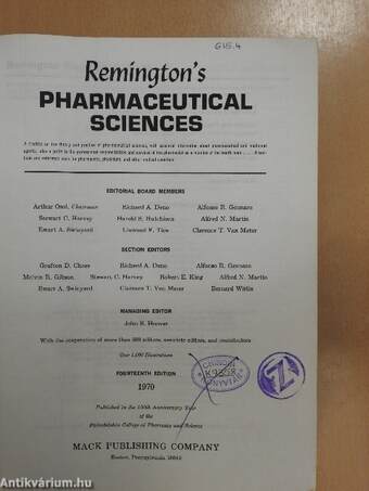 Remington's Pharmaceutical Sciences