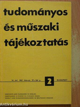 Tudományos és Műszaki Tájékoztatás 1967. február