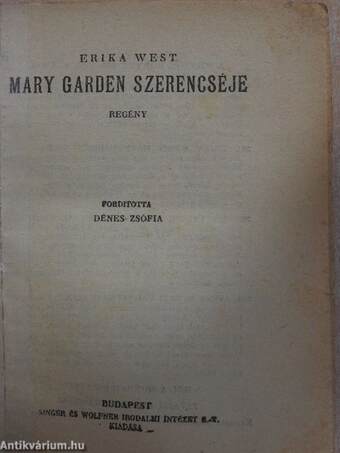 Mary Garden szerencséje