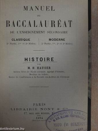 Manuel du Baccalauréat - Histoire