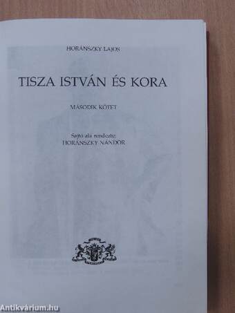 Tisza István és kora II. (töredék)