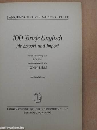 100 Briefe Englisch für Export und Import