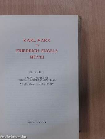 Karl Marx és Friedrich Engels művei 20.