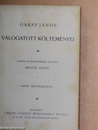 Garay János válogatott költeményei