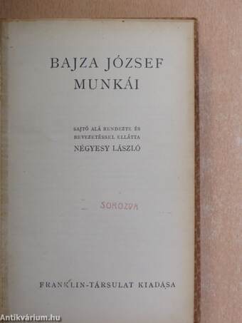 Bajza József munkái