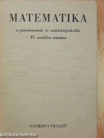 Matematika IV.