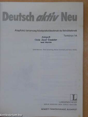 Deutsch aktiv Neu 1A - Lehrbuch