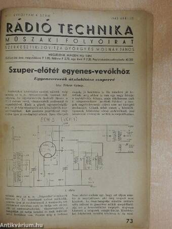 Rádió Technika 1943. április