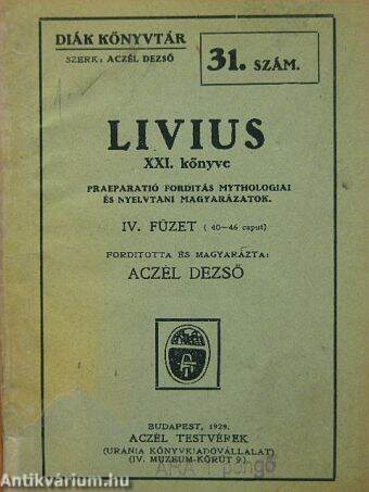 Livius XXI. könyve (töredék)