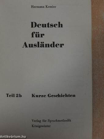 Deutsch für Ausländer 2b