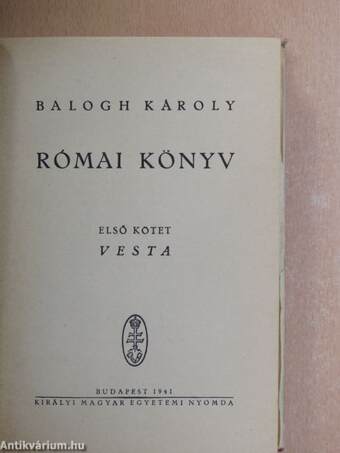 Római könyv I-II.