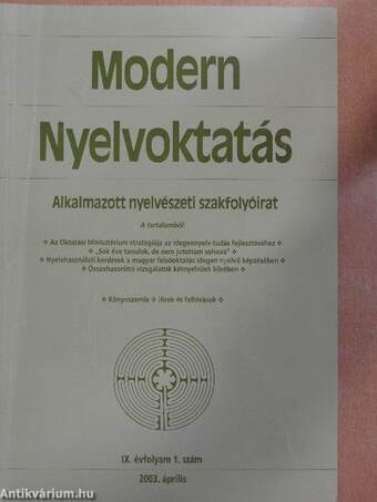 Modern Nyelvoktatás 2003/1-4. 