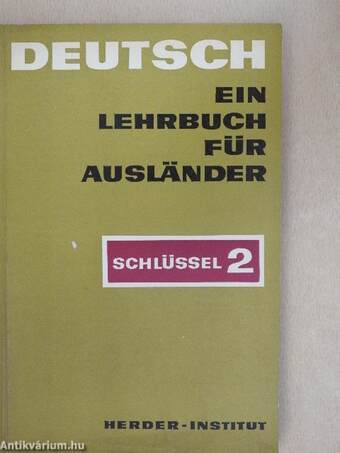 Deutsch - Ein Lehrbuch für Ausländer - Schlüssel 2.