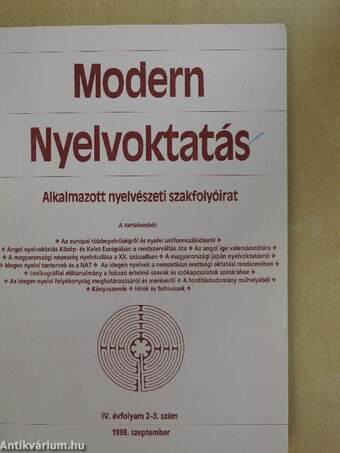 Modern nyelvoktatás 1998/2-3.