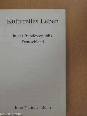 Kulturelles Leben in der Bundesrepublik Deutschland