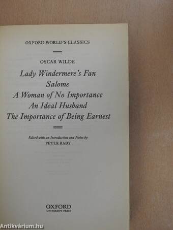 Lady Windermere's Fan/Salome/A Woman of No Importance/An Ideal Husband/The Importance of Being Earnest