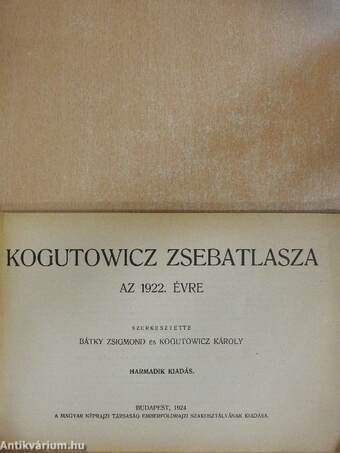 Kogutowicz zsebatlasza az 1922. évre