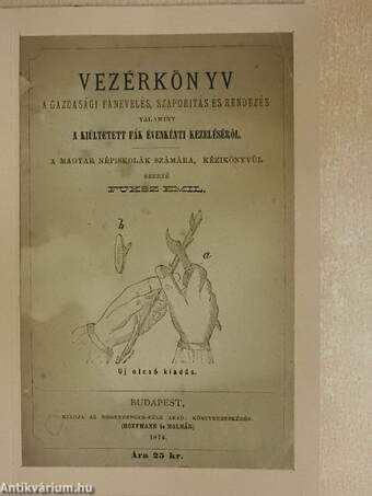 Vezérkönyv a gazdasági fanevelés, szaporitás és rendezés valamint a kiültetett fák évenkénti kezeléséről