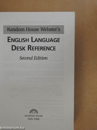 Random House Webster's English Language Desk Reference