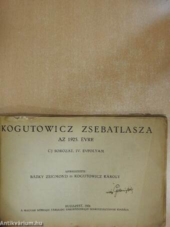 Kogutowicz zsebatlasza az 1925. évre