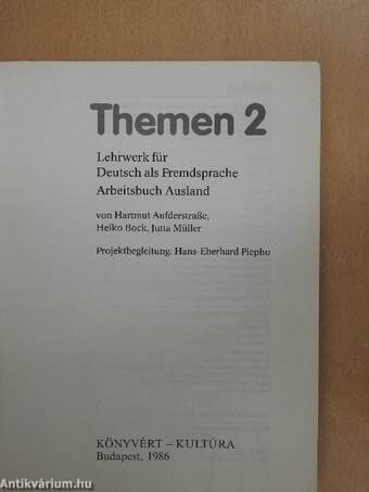 Themen 2 - Arbeitsbuch