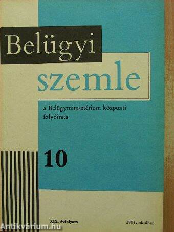 Belügyi Szemle 1981. október