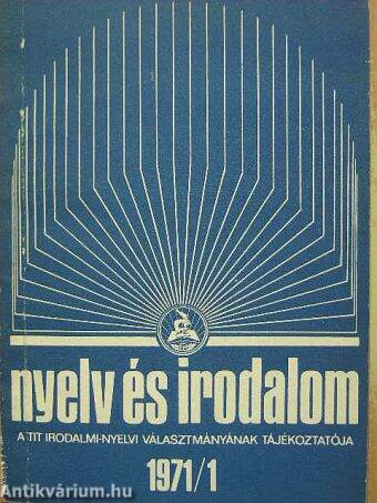 Nyelv és irodalom 1971/1.