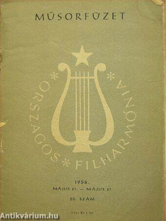Országos Filharmónia Műsorfüzet 1956/20.