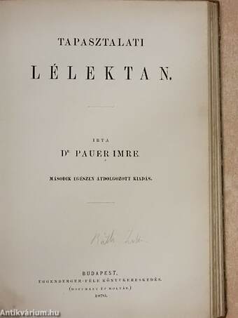 Logika vagy gondolkodástan/Tapasztalati lélektan