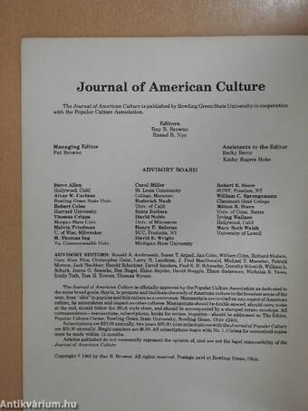 Journal of American Culture Fall 1982