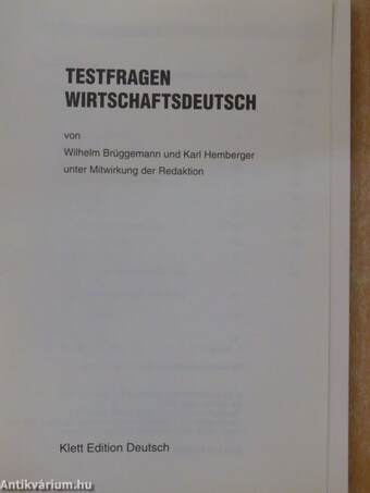 Testfragen wirtschaftsdeutsch